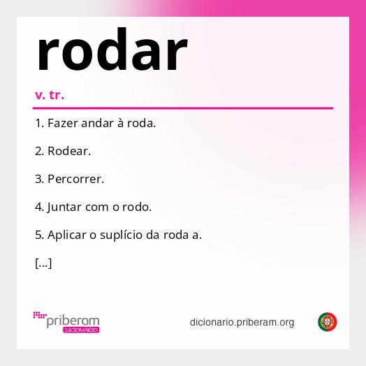Significado de rodar